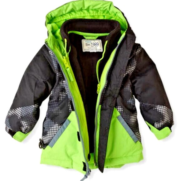 NWT The Children's Place Boys Winter Jacket 3-in-1 Snowsuit Ski Puffer 1… - Picture 1 of 4